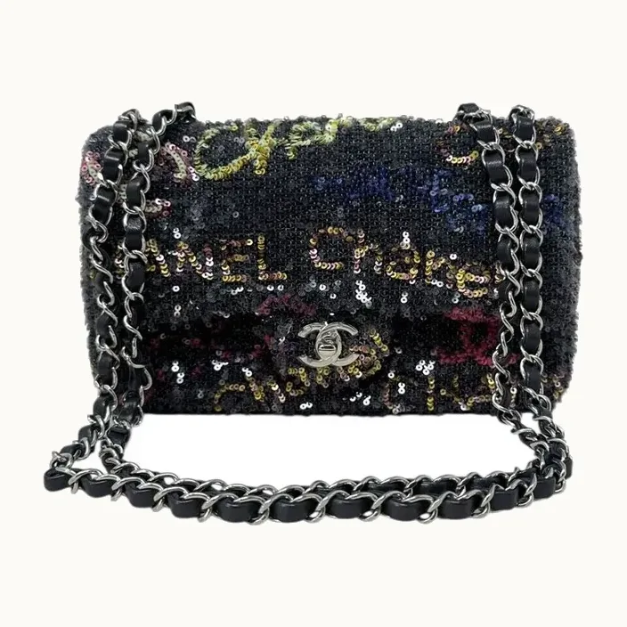Bolso Chanel Clásica Small Lentejuelas