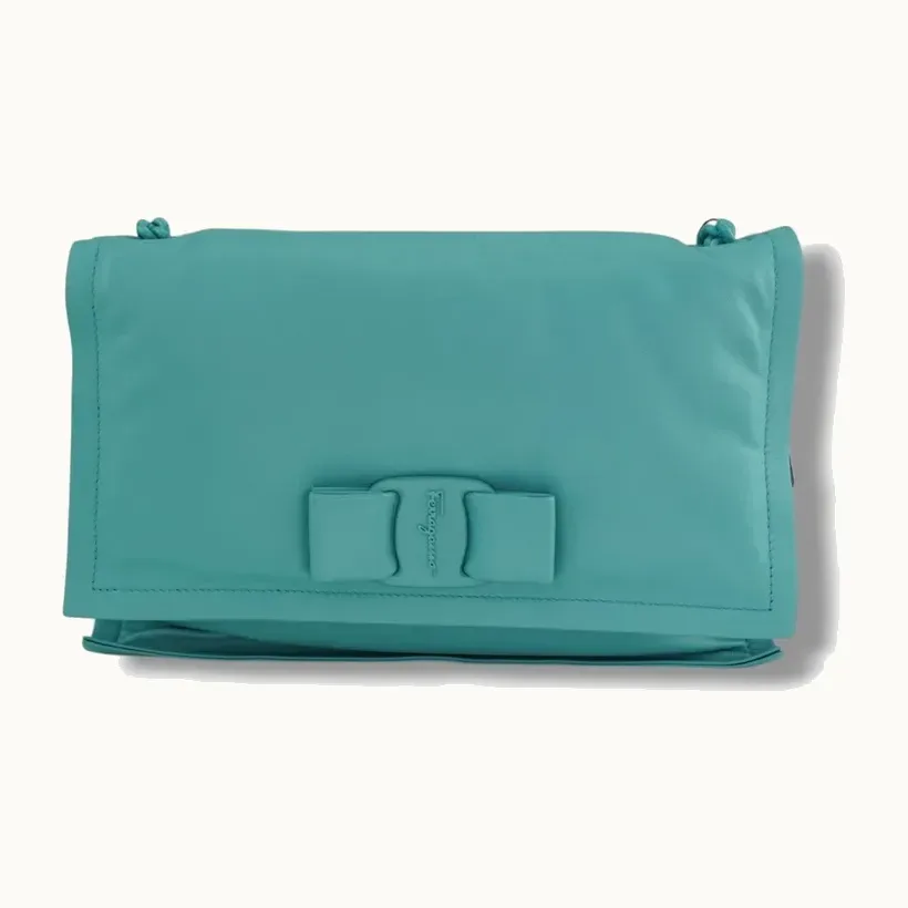Salvatore Ferragamo Leather Crossbody Bag Blue
