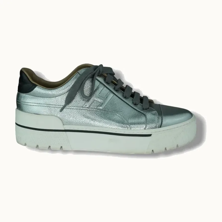 Tenis Hermès Voltage Plateados