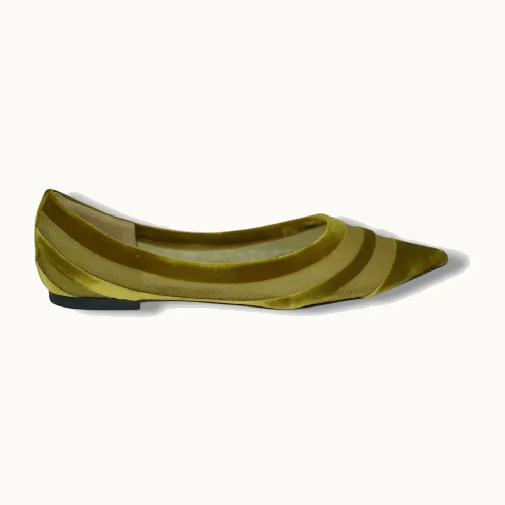 Flats Jimmy Choo Velvet Trimmed
