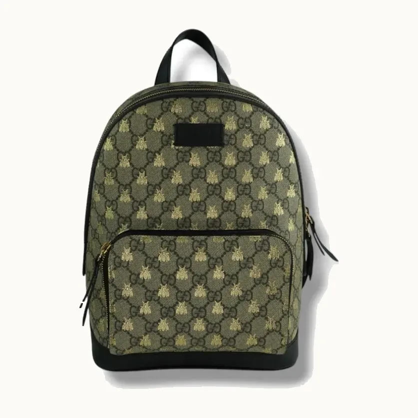 Mochila Gucci GG Supreme Dorada