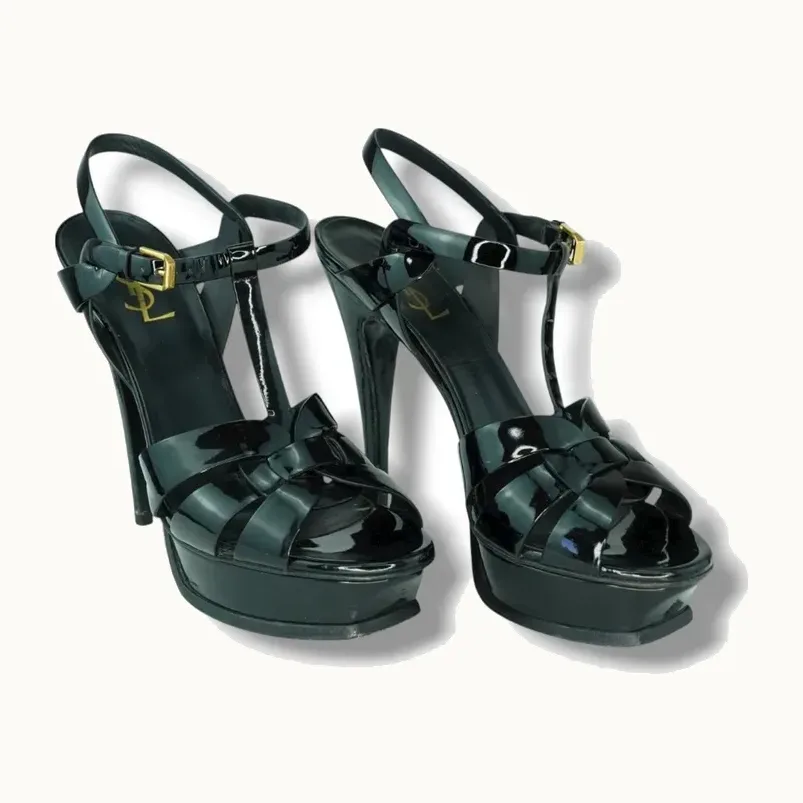 Tacones Saint Laurent Tribute Negros