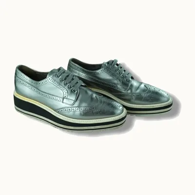 Mocasines Prada Plateados