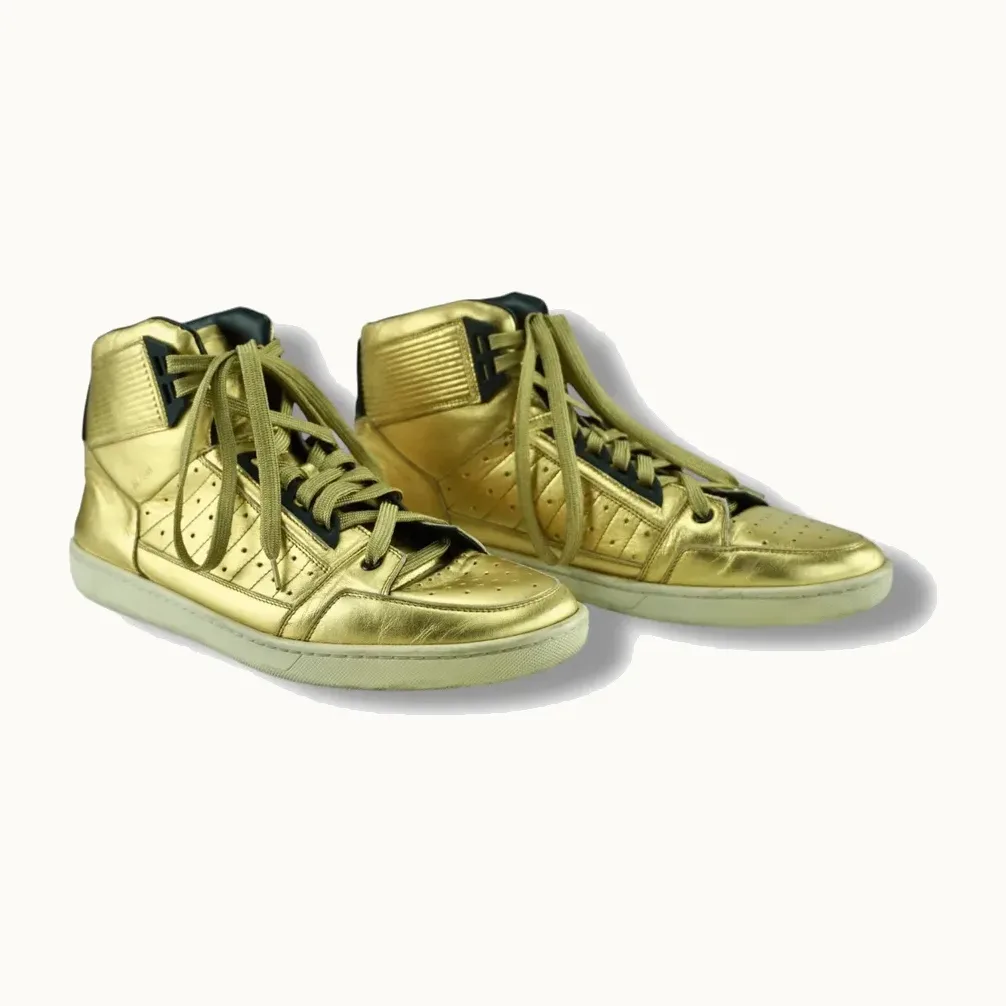 Tenis Saint Laurent High Metallic