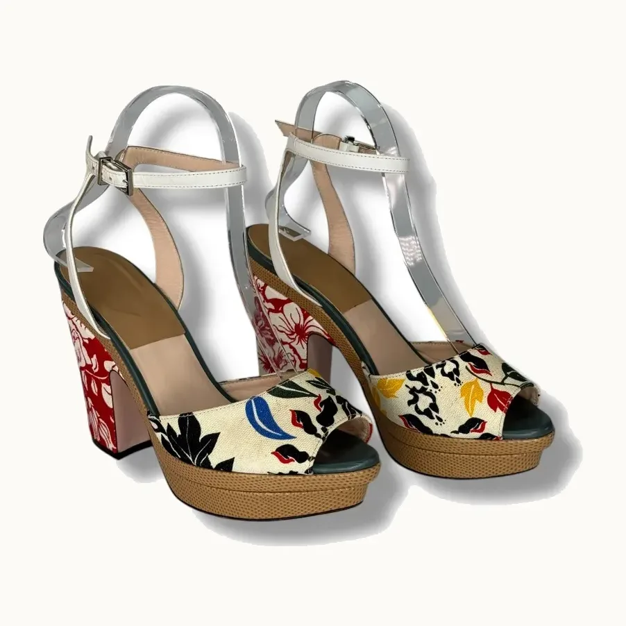 Tacones Fendi Strap Multicolores
