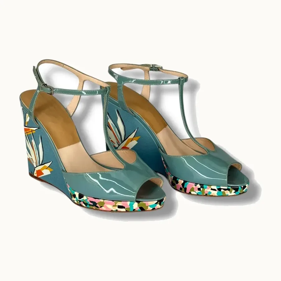 Plataformas Fendi Patent Leather Printed