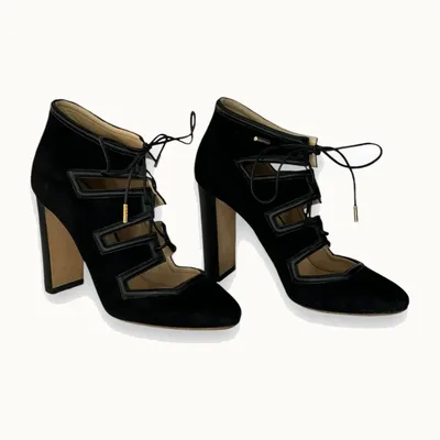 Jimmy Choo Suede Napa Lace Up Heels