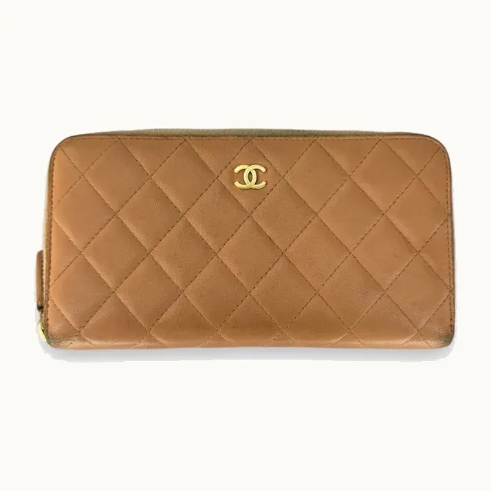 Billetera Chanel Leather Rosa