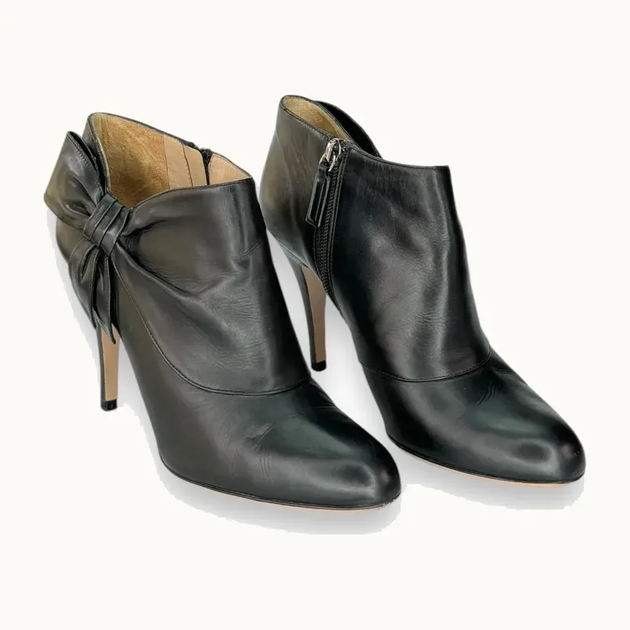 Botas Valentino Garavani Leather Bow Accent