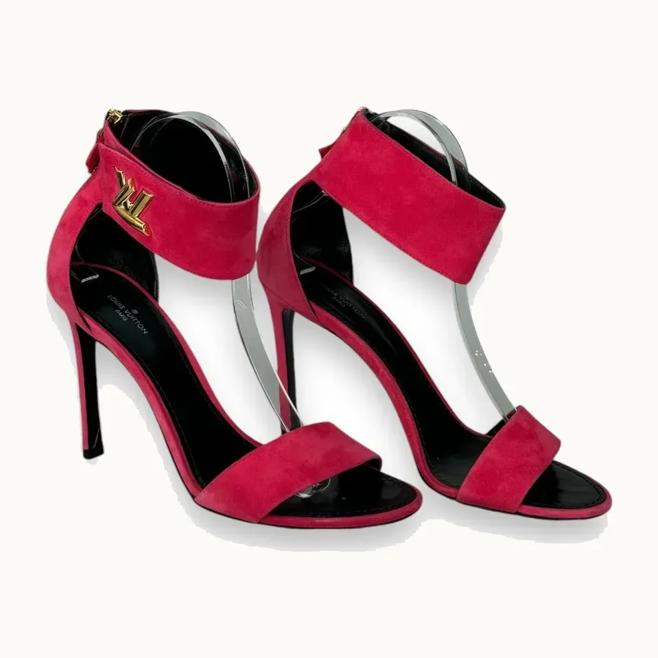 Sandalias Louis Vuitton Twist Suede Rosas