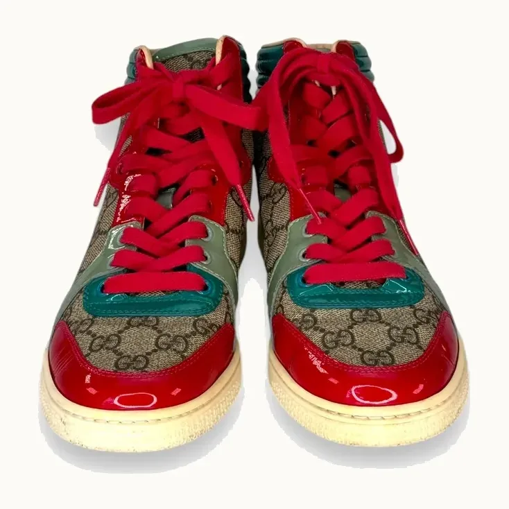 Tenis Gucci GG Canvas Patent Leather Multicolores