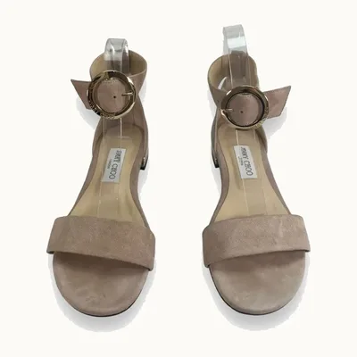 Jimmy Choo Jaimie Suede Sandals Nude