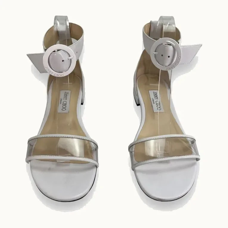 Sandalias Jimmy Choo Jaimie Block Blancas