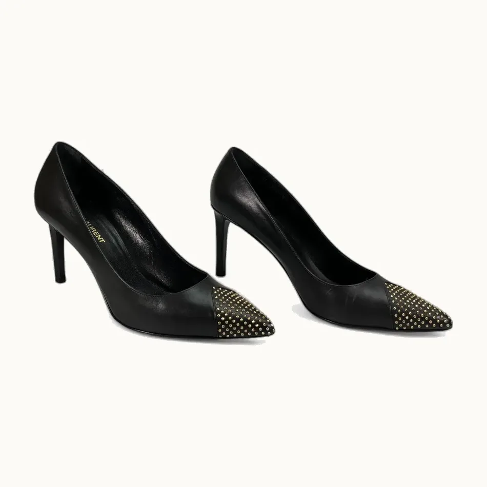 Tacones Saint Laurent Studded Leather