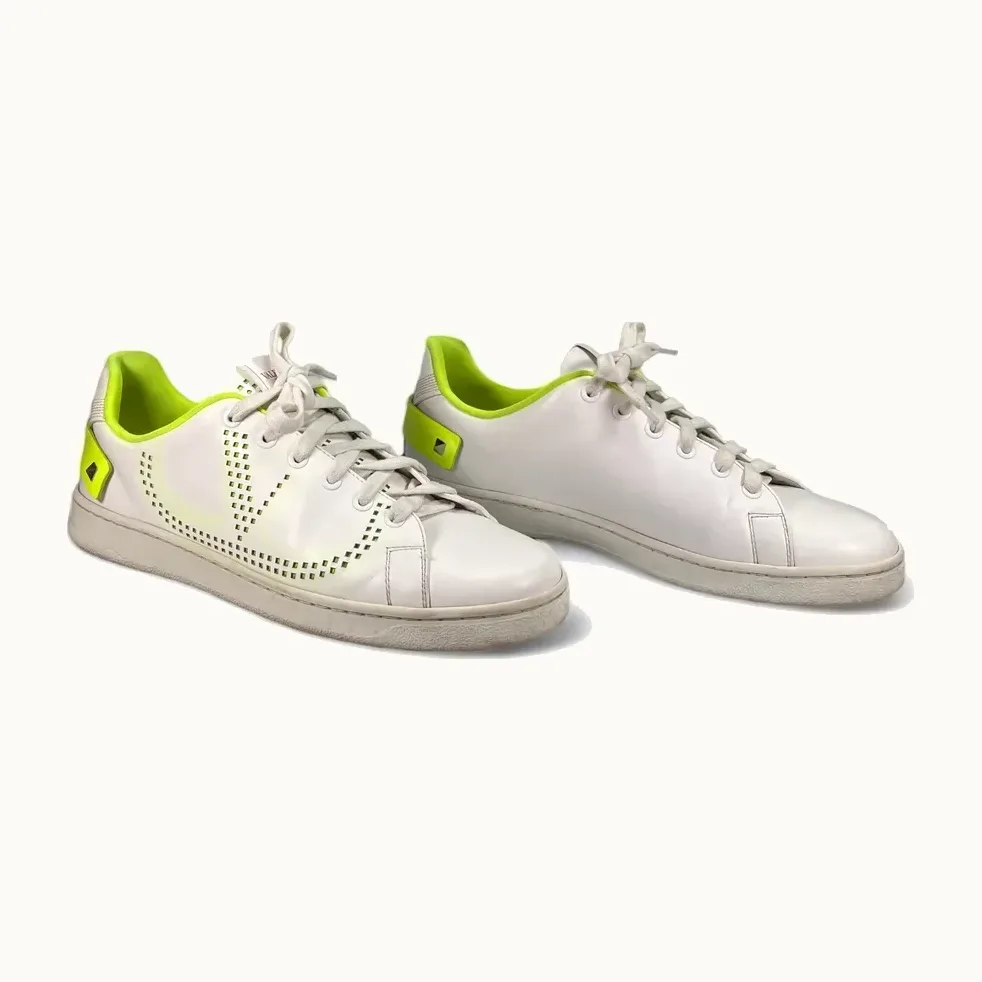 Tenis Valentino Rockstud Leather Accent