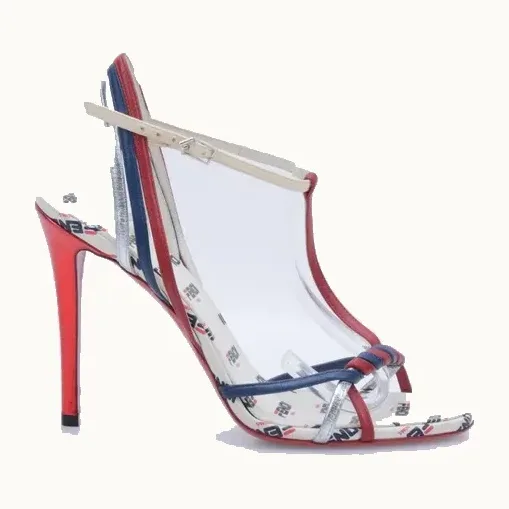 Sandalias Fendi Mania Fila Blancas, Talla 40