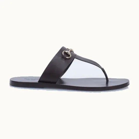 Sandalias Gucci Horsebit 1955 Thong Cafés, Talla 37