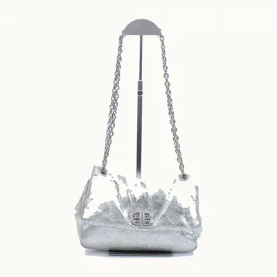Bolso Crossbody Balenciaga Monaco Plateado