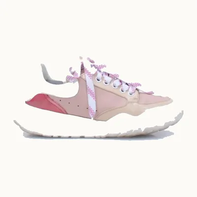 Alexander McQueen Court Trainer Sneakers Pink, Size 39