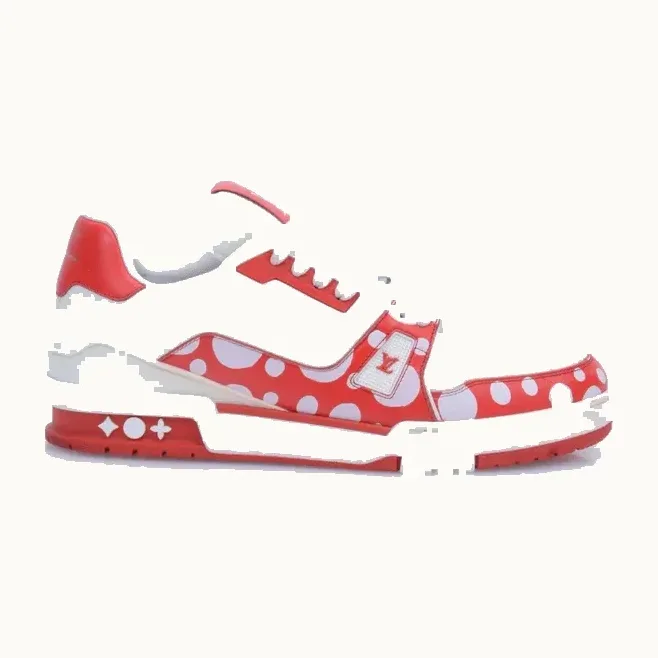 Tenis Louis Vuitton Trainer Yayoi Kusama Rojos, Talla 42