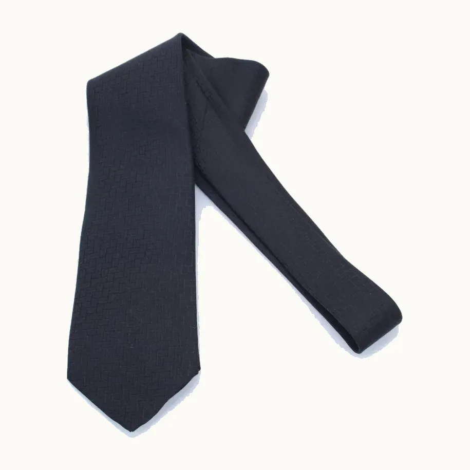 Corbata Hermès Faconné Negra