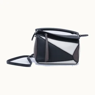 Bolso Crossbody Loewe Puzzle Mini Tricolor Negro