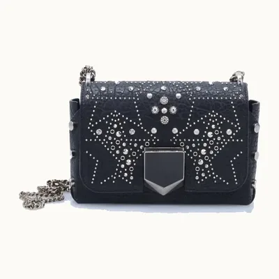 Bolso Crossbody Jimmy Choo Lockett Petite Star Stud Negro