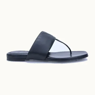 Louis Vuitton Drapy Thong Sandals Black, Size 37.5