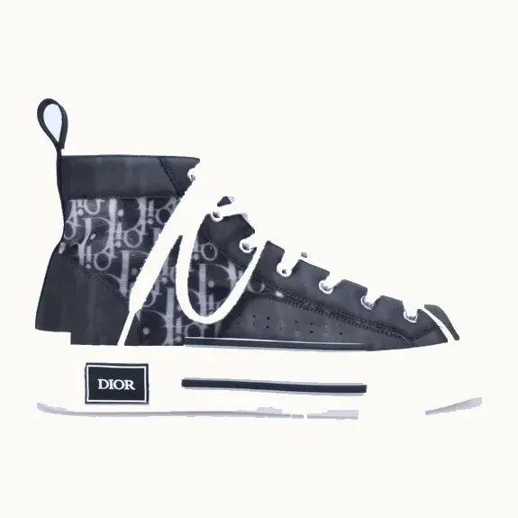 Tenis Dior B23 Oblique High Negros, Talla 44