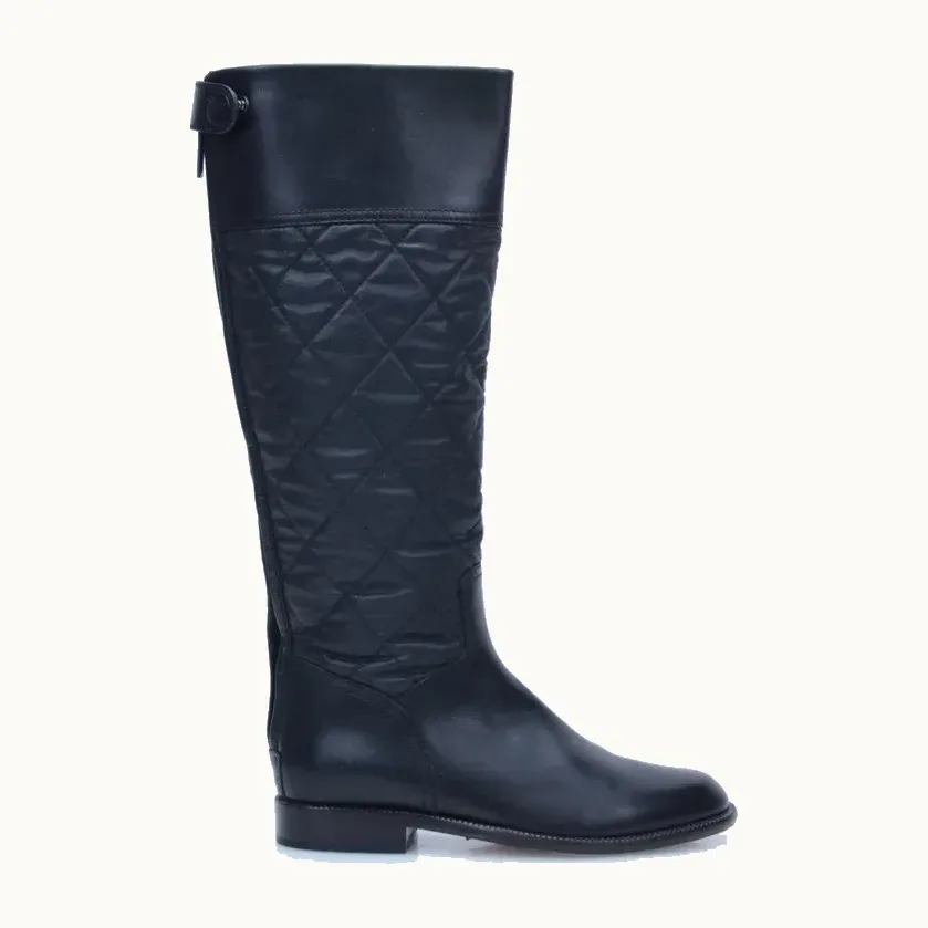 Botas Chanel Riding Negras, Talla 36.5
