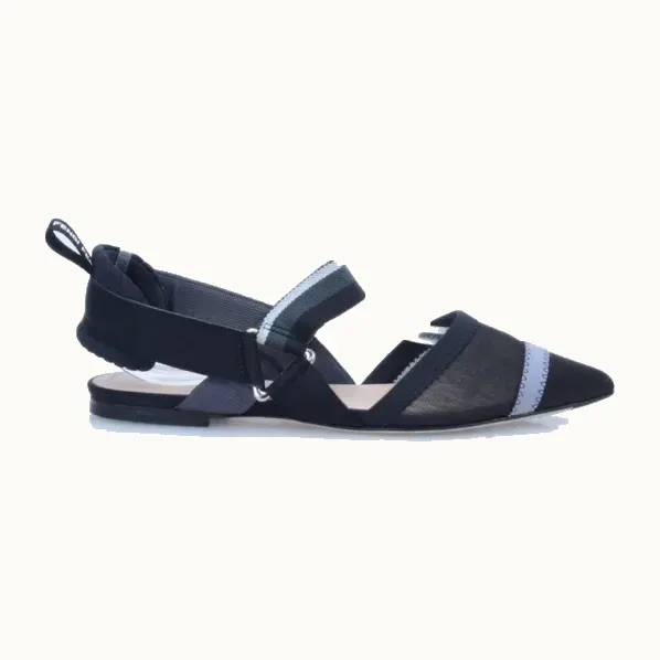Flats Fendi Colibri Negros, Talla 36