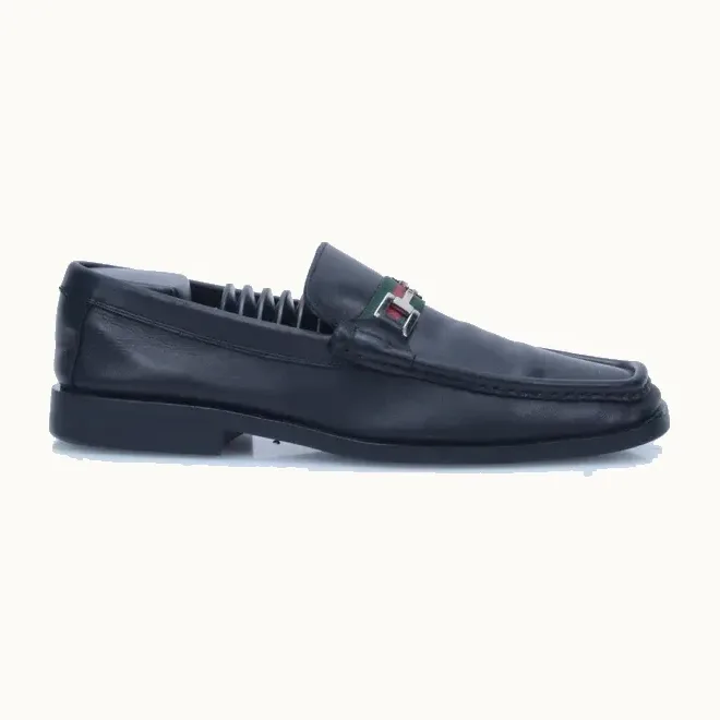 Mocasines Gucci Web Negros, Talla 45.5
