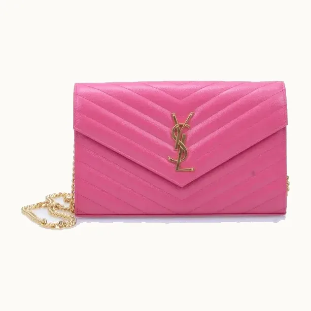 Bolso Crossbody Saint Laurent Cassandre Chain Rosa
