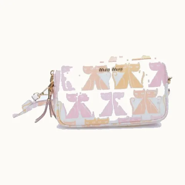 Miu Miu Madras Cat Crossbody Bag Pink