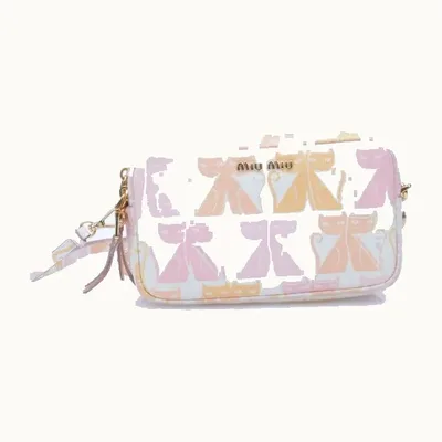 Bolso Crossbody Miu Miu Madras Cat Rosa