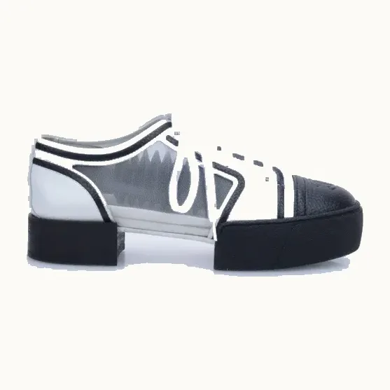 Tenis Chanel Mesh Platform Blancos, Talla 38