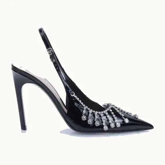 Tacones Gucci Guinevere Negros, Talla 38