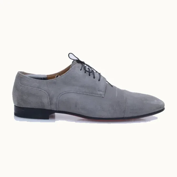 Mocasines Christian Louboutin Suede Gris, Talla 44