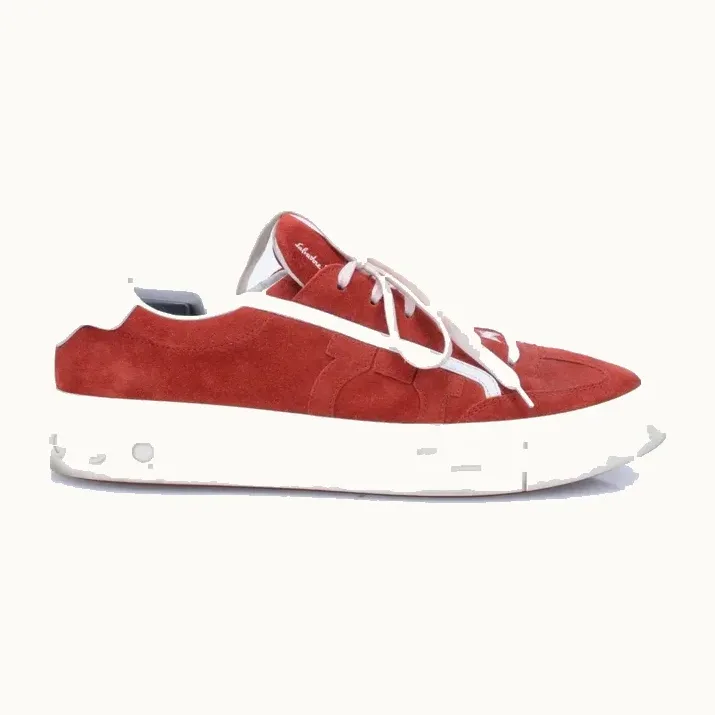 Tenis Salvatore Ferragamo Borg Rojos, Talla 9.5