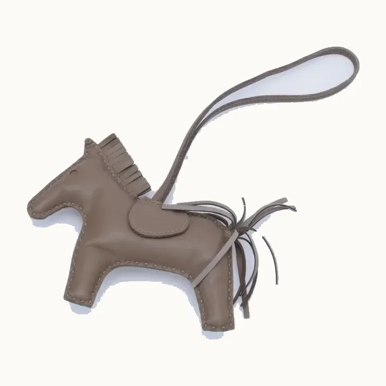 Hermès Rodeo PM Keychains Taupe