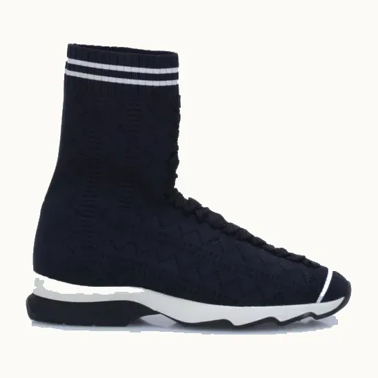 Tenis Fendi Knit Sock Negros, Talla 38.5