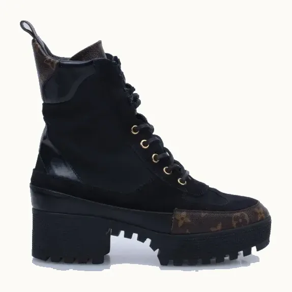 Botas Louis Vuitton Laureate Desert Negras, Talla 38