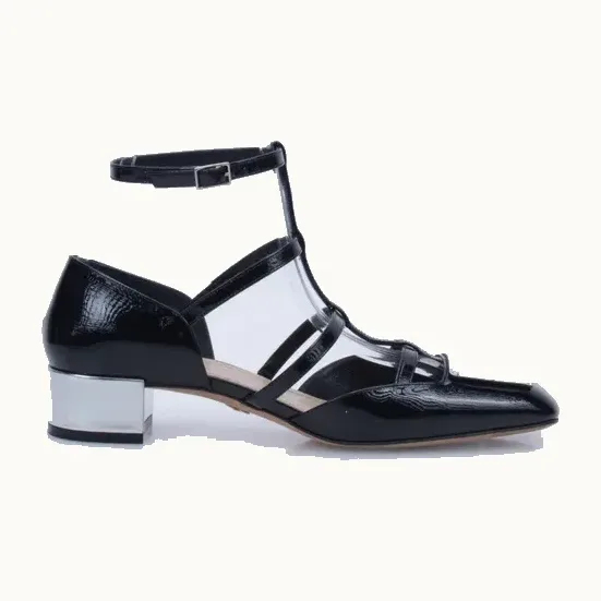 Flats Dior Parisienne 35 Patent Negros, Talla 37.5
