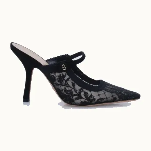 Sandalias Dior Capture 100 Embroidered Negras, Talla 37.5
