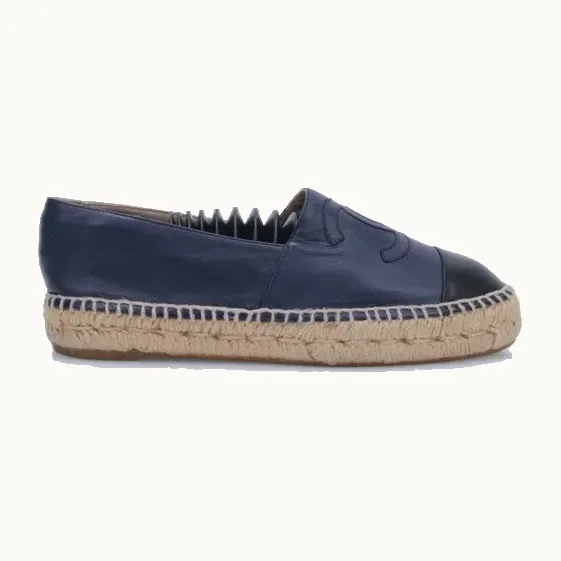 Alpargatas Chanel CC Azules, Talla 37