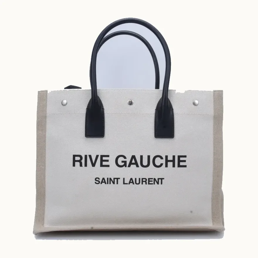 Bolso Tote Saint Laurent Rive Gauche Medium Beige