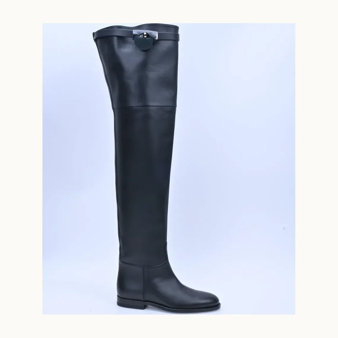 Botas Hermès Thigh High Negras, Talla 37