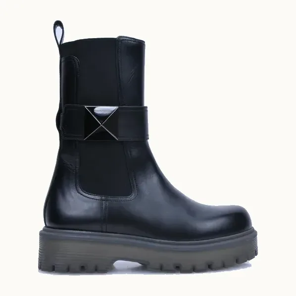 Botas Valentino One Stud Negras, Talla 37.5