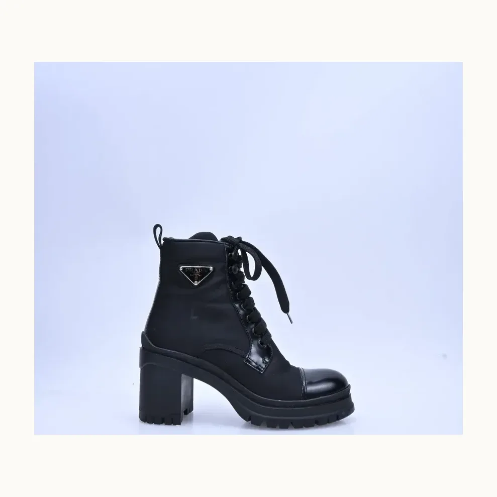 Botines Prada Re-Nylon Negros, Talla 36.5