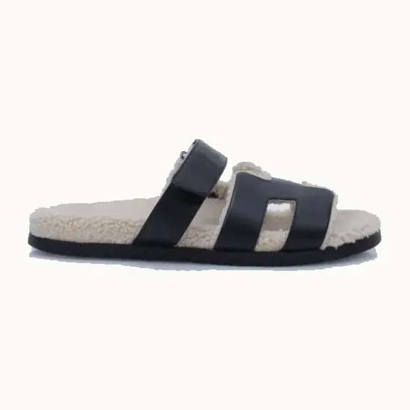 Sandalias Hermès Chypre Negras, Talla 41